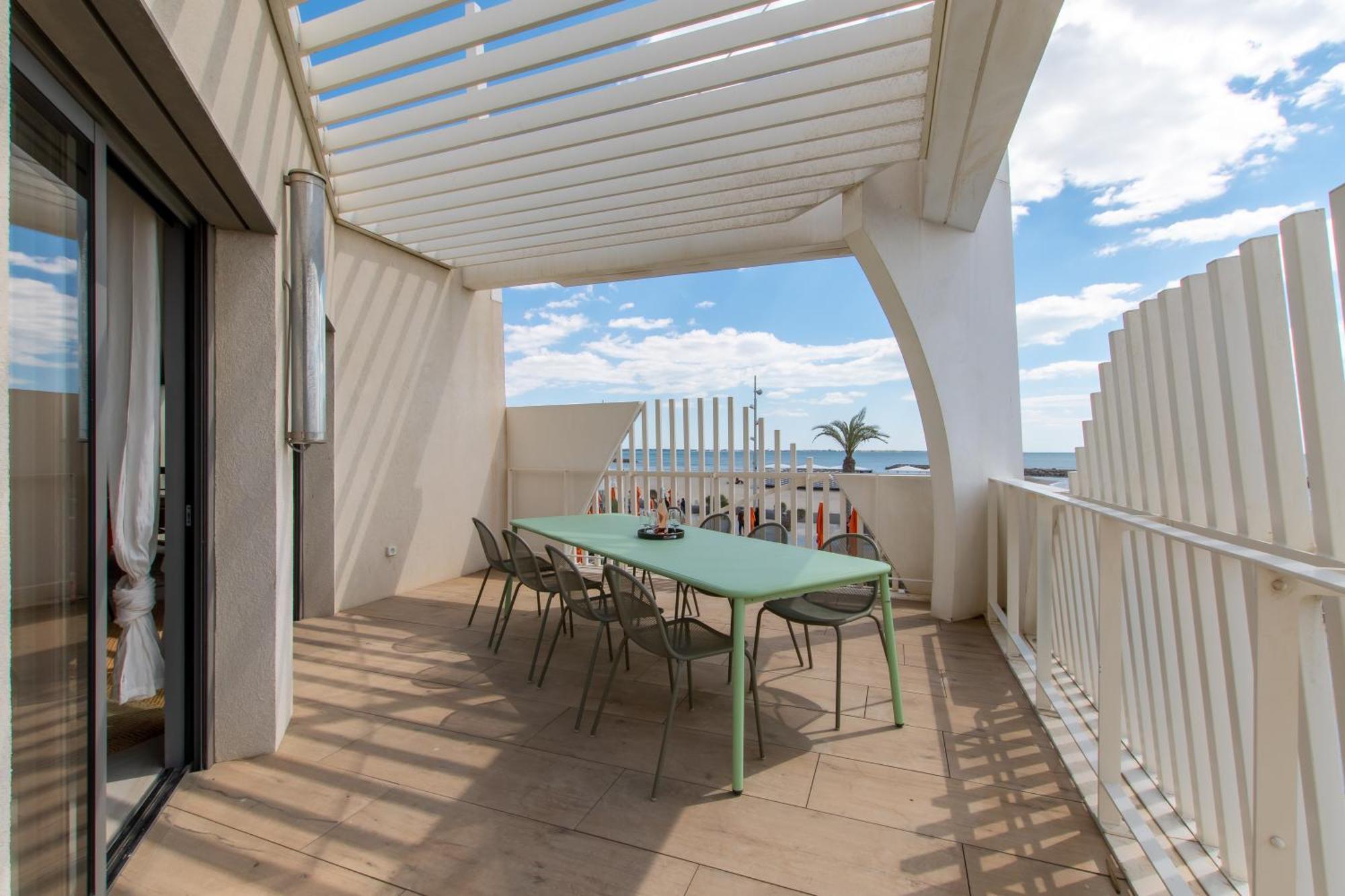 Le Majestic Residence Le Mind Vue Mer Exceptionnelle Grande Terrasse Privee Piscine Partagee Sur Le Toit Hyper Centre Λα Γκραντ-Μοτ Εξωτερικό φωτογραφία