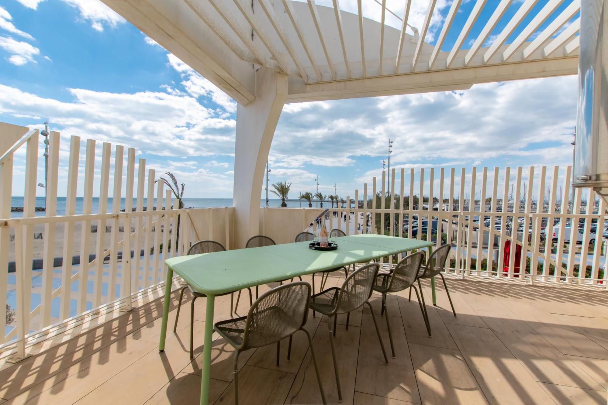 Le Majestic Residence Le Mind Vue Mer Exceptionnelle Grande Terrasse Privee Piscine Partagee Sur Le Toit Hyper Centre Λα Γκραντ-Μοτ Εξωτερικό φωτογραφία